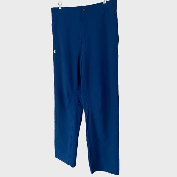 Under Armour Performance Stretch Golf Pants Blue Men's Large Athletic Activewear - Picture 2 of 9